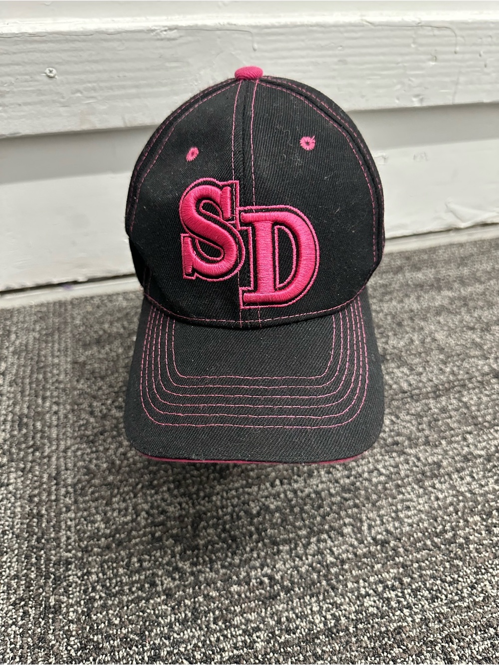 San Diego Padres SD MLB Baseball Cap Hat Black Pink